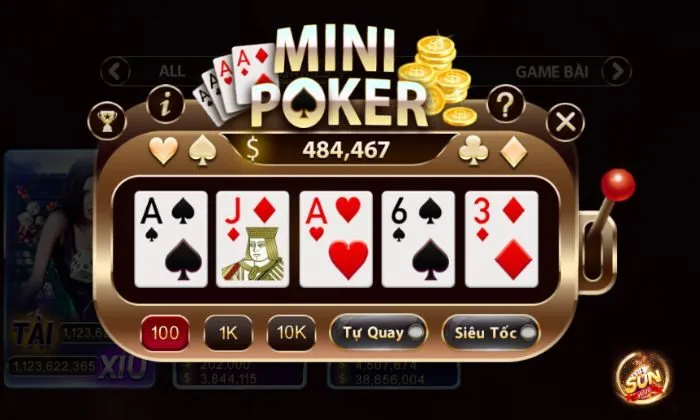 Thiết kế giao diện Mini Poker Sunwin chuyên nghiệp