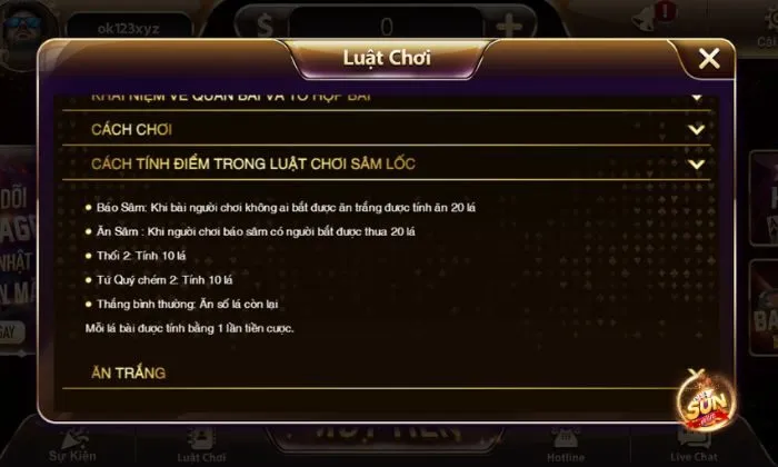 Quy tắc tính điểm 